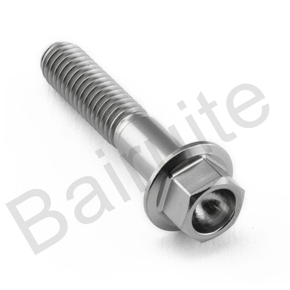 Titanium Alloy Hex Head Flange Bolts Front Axle Pinch Bolts Titanium Alloy Hex Head Flange Bolts Front Axle Pinch Bolts