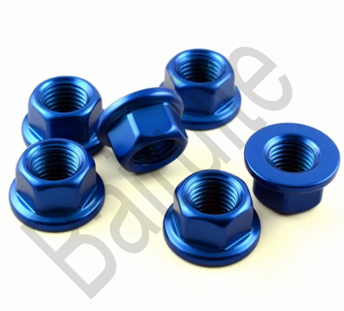 Titanium Hex Flange Nuts DIN6923 Sprocket Nut Titanium Hex Flange Nuts DIN6923 Sprocket Nut